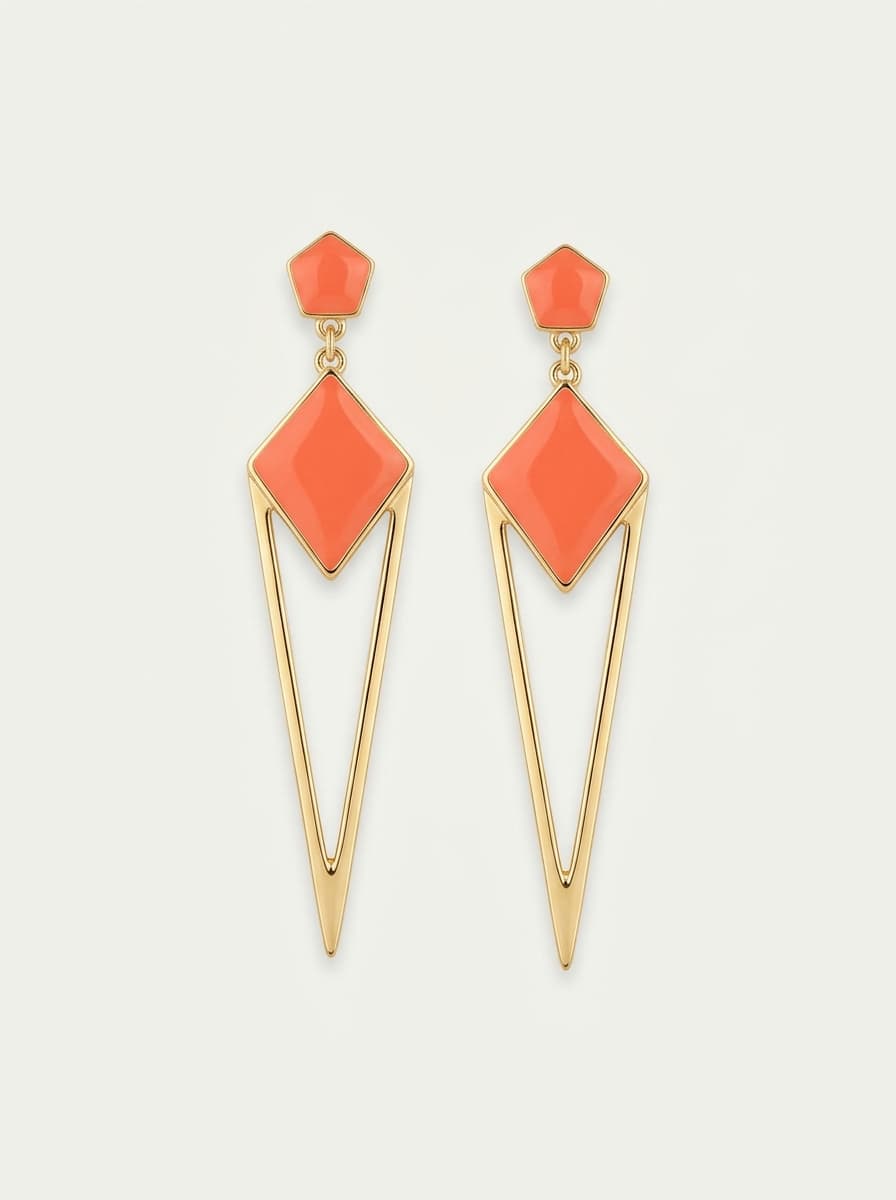 Coral Drop Earrings